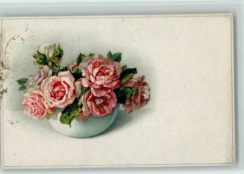 1919 Serie 2211 Blumenvase mit Rosen