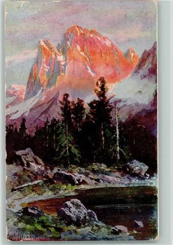 1907 Alpen glühen 1907 AK Berge - sign Splitgerber