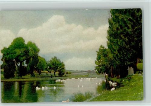 Serie 2655 signiert - Landschaft am See