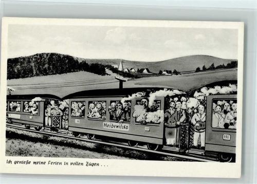 Ich genieße meine Ferien in vollen Zügen ca 1955 AK