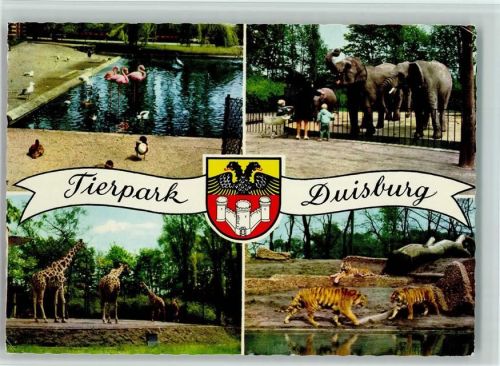 Tierpark Duisburg - versch. Abbildungen ca 1970 AK Zoo