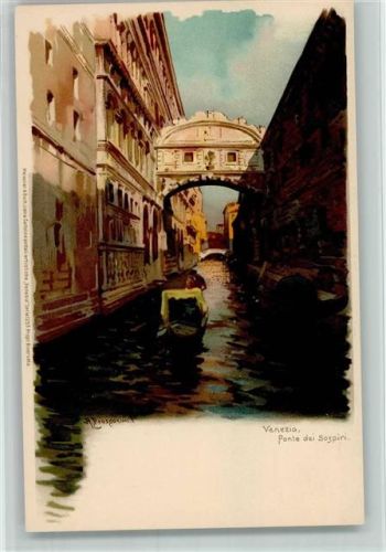 Venezia Serie Venezia sign Pros.- Ponte dei Sogpiri AK Sehr gute Erhaltung