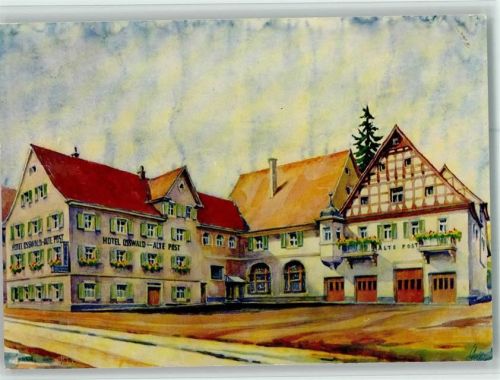 Spaichingen Hotel Osswald Alte Post sign.