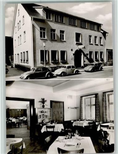 Neckarsulm Hotel Lamm VW-Käfer Innenaufnahme 2-Bild-Aufnahme