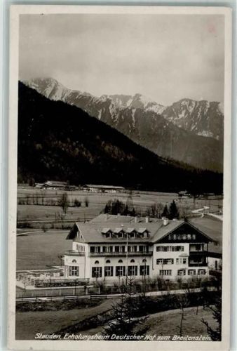Fischbachau Erholungsheim Deutscher Hof zum Breitenstein Stauden