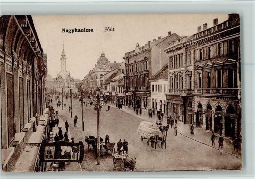 Nagykanizsa 1918 - Fout - schönes Strassenbild AK Gute Erhaltung