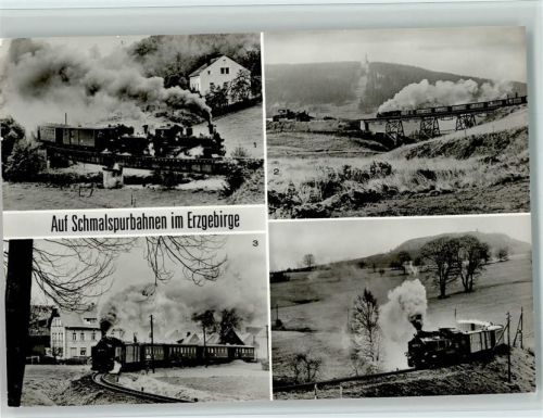 Schmalspurbahn im Erzgebirge - 4 Abbildungen 1984 AK