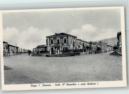 Borgo S. Lorenzo Viale IV novembre e viale Umberto I, gute Erhaltung AK