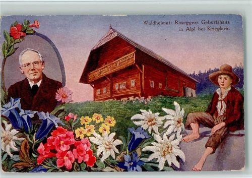 Roseggers Geburtshaus in Alpl bei Kriegslach, Alpenblumen