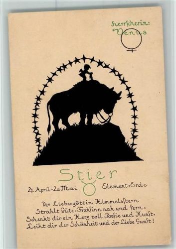 Bold-Kaiser Karte 13005 AK Stier - Scherenschnitt
