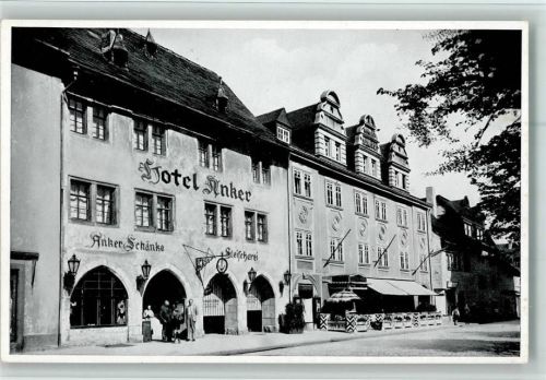 Saalfeld Hotel Anker , gute Erhaltung AK
