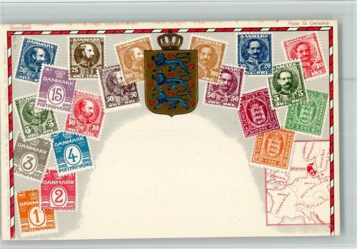 Nr. 72 Philatelie Karte Ottmar Zieher - Dänemark - Wappen, Kl. Flecken oben am Rand - gute Erhaltung