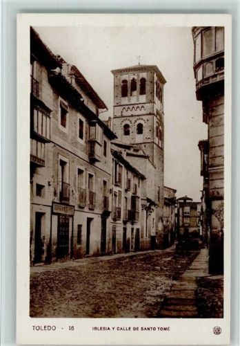 Toledo Kirche und Strasse Santo Tomé