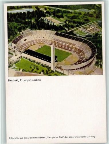 Helsinki - Olympiastadion - Werbung Zigaretten Greiling