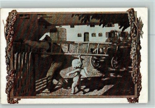 Serie XVI, 6 von M. Eichler - Der Helfershelfer - Engel AK Gute Erhaltung