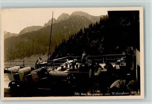 Raupenauto zum Walberghaus Foto 1933 AK