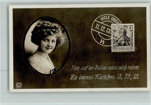 1913 Frauenkopf - Seltene Datum 11,12,13. - Verlag S.V. Dess. A AK