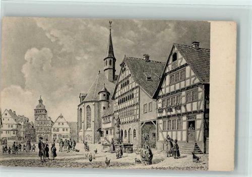 Lauterbach Marktplatz um 1745 sign. H. Diehm