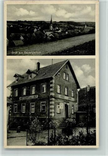 Gauangelloch 1955 Gasthaus zur Alp, AK