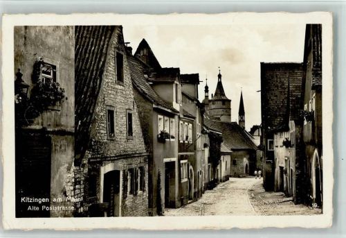 Kitzingen 1938 Alte Poststraße , gute Erhaltung AK