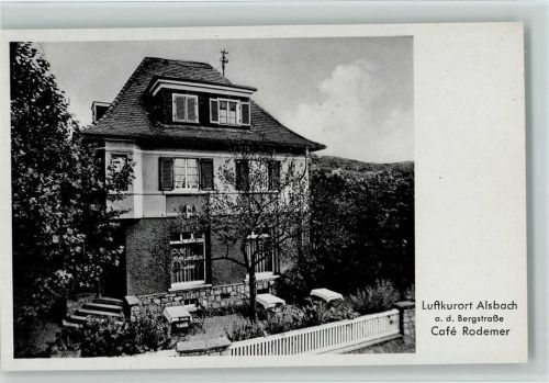 Alsbach Cafe Rodemer an der Bergstr. ca 1950 AK