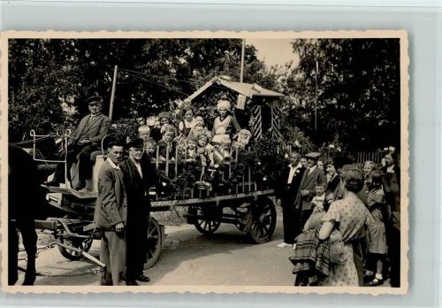 Mittweida 1935 Erntedankfest? geschmückter Bauernwagen, gute Erhaltung AK