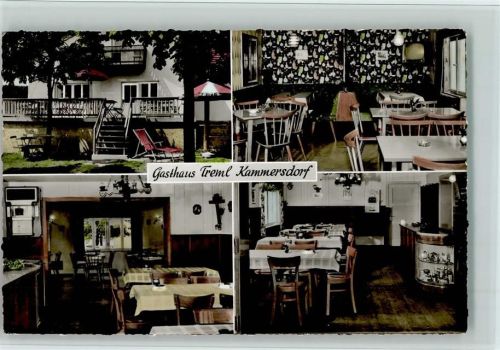 Kammersdorf 1962 Gasthaus Treml mit Innenansichten, gute Erhaltung AK