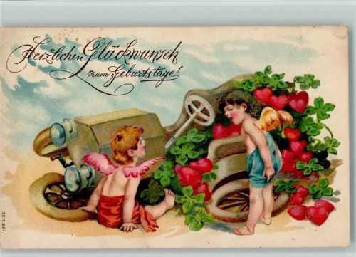 Automobil Panne, Engel mit Herzen - Geburtstag