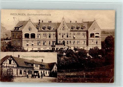 Riedlingen 1933 Krankenhaus, Ökonomiegebäude, Eckknick