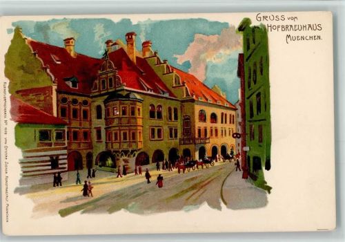 W8000 München Hofbräuhaus Hofbräuhaus Lithographie