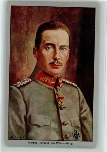 Gemälde von Hornert - Eisernes Kreuz - Herzog Albrecht von Württemberg