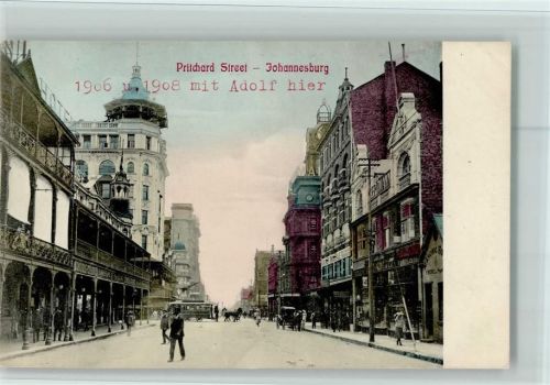 Johannesburg Pritchard Street, Pferdebahn, gute Erhaltung AK