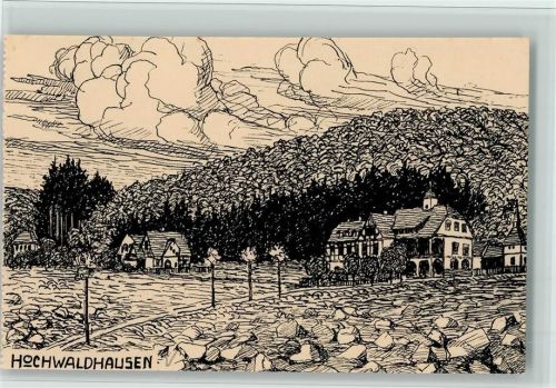 Hochwaldhausen us "Ein Blick in den Vogelsberg" Nr. 17 - Federzeichnung , gute Erhaltung AK