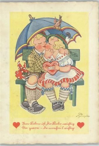 Tilly Baumgarten - Kinder Poesie auf der Bank, Lebkuchenherz