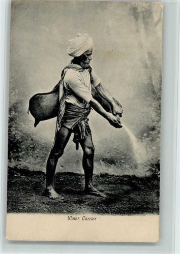 Water Carrier - Wasser Verkäufer - Berufe Volkstypen / Brauchtum Indien 1913