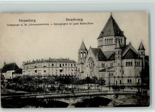 1912 Strassburg - Synagoge, Brücke Foto AK