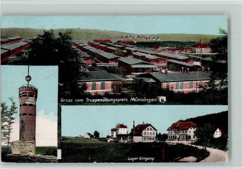 Münsingen Truppenübungsplatz Turm Lager-Eingang 3-Bildaufnahme