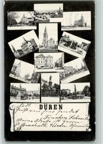 Düren 1906 Ortsansichten Mehrfachaufnahme