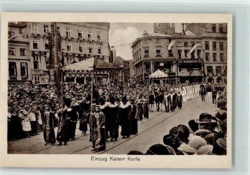 Lübeck Festzug - Einzug Kaiser Karls, gute Erhaltung AK