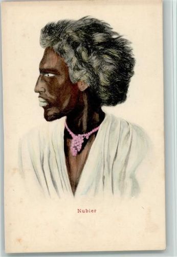 Nubier Portrait - Künstlerkarte ca 1900 AK