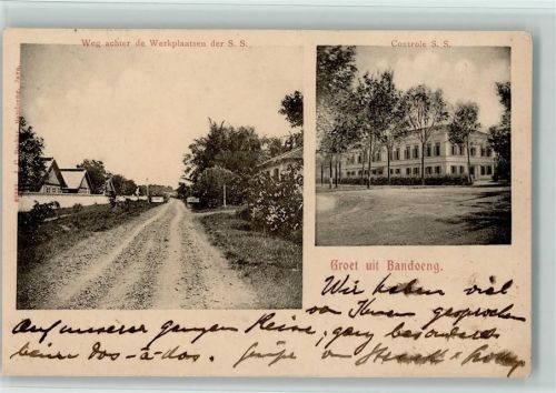 Bandung 1910 Weg achter de Werplaatsen der S. S. Controle S. S.