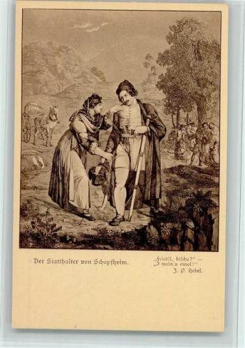 Schopfheim Hebelpostkarte Nr. 6 - Statthalter von Schopfheim, sehr gute Erhaltung AK