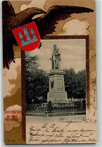 Steinheim 1903 Krieger-Denkmal Adler