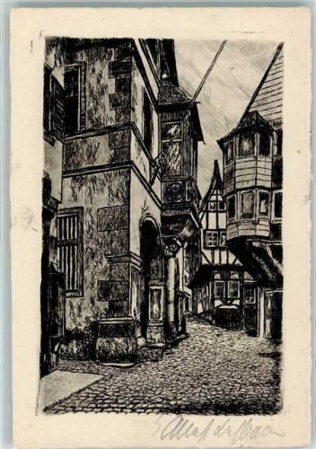 Bernkastel Radierung handsigniert Kunstverlag Schultz-Engelhard Nr. 937 AK