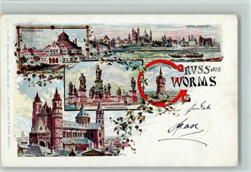 Worms Gruss aus - Nr. 512 Kunstverlag Heng