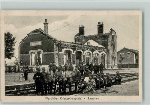 Landres Zerstörter Bahnhof Soldaten
