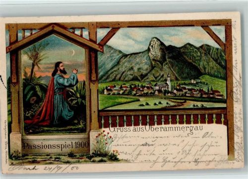 Oberammergau 1900 Gruss aus - Passionsspiel 1900