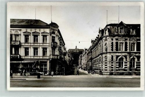 Flensburg Blick in die Rathausstraße Ort handschriftlich
