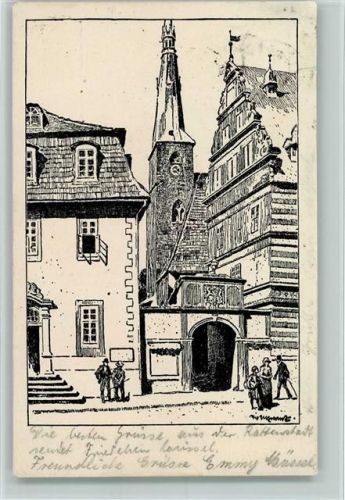 W3250 Hameln Federzeichnung - Rathaus AK Ubbelohde, O. 1928