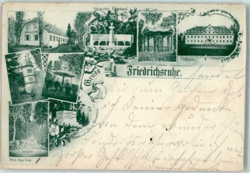 Friedrichsruhe 1898 Alexander-Denkmal Schloss Grabmal von Prinz Alexander